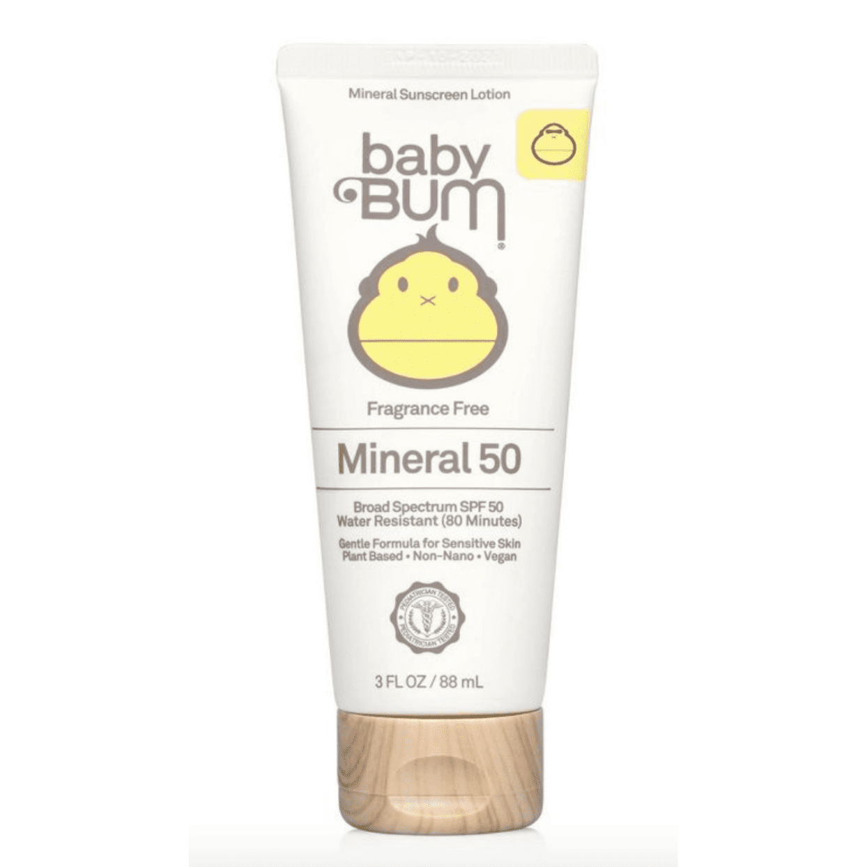 white bottle of Baby Bum Mineral Sunscreen Lotion SPF 50 - 3 fl oz