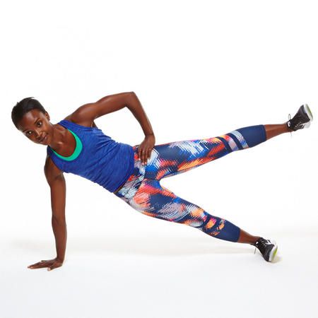 woman performing Side Plank Leg Lifts