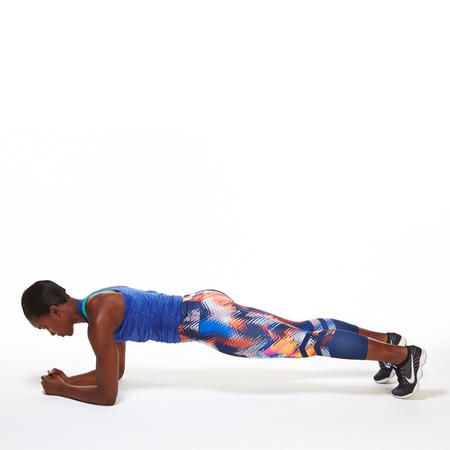 woman performing Plank Up/Downs