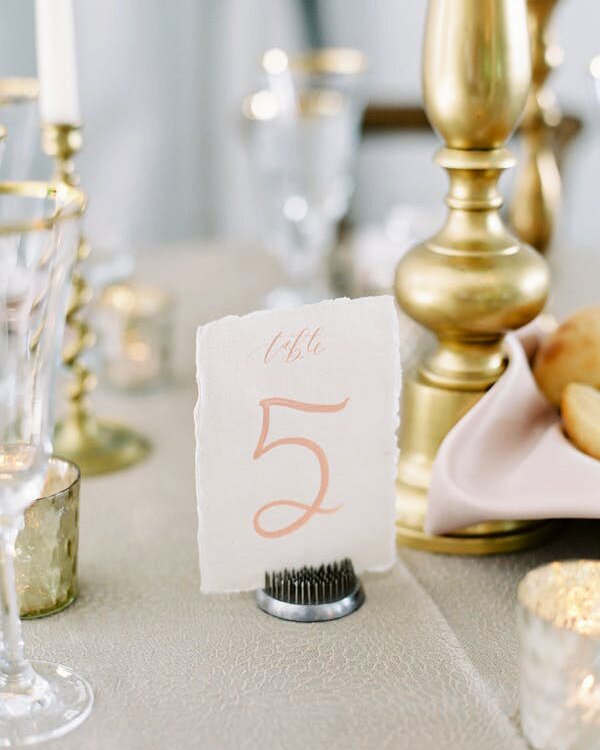 Deckle-Edged Table Numbers