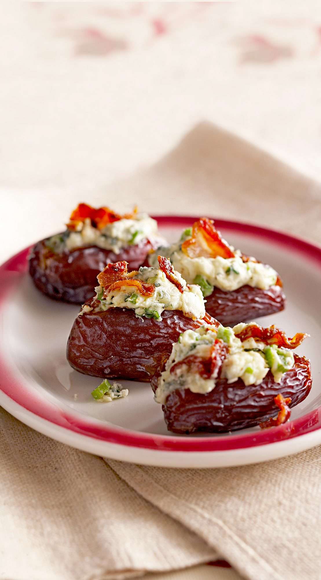 Bacon and Cheese-Stuffed Dates
