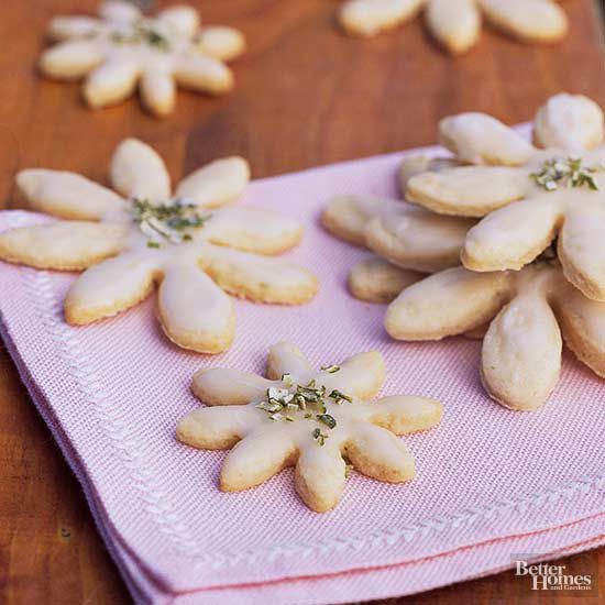 Zingy Lime Flower Cookies 