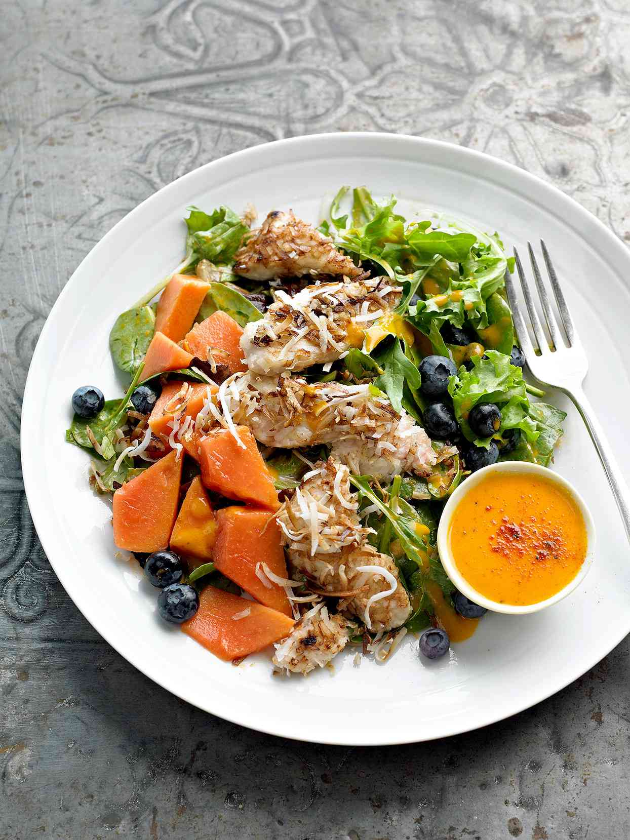 Papaya and Coconut Chicken Salad 