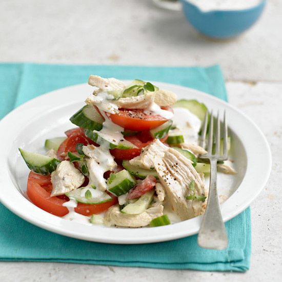 Poached Chicken Salad Stackup