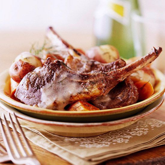 Braised Lamb with Dill Sauce 