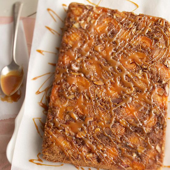 Upside-Down Apricot-Caramel Crunch Cake 