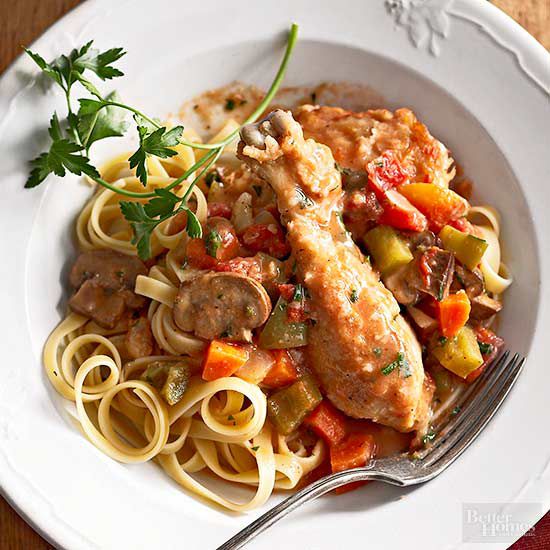 Slow Cooking Chicken Cacciatore