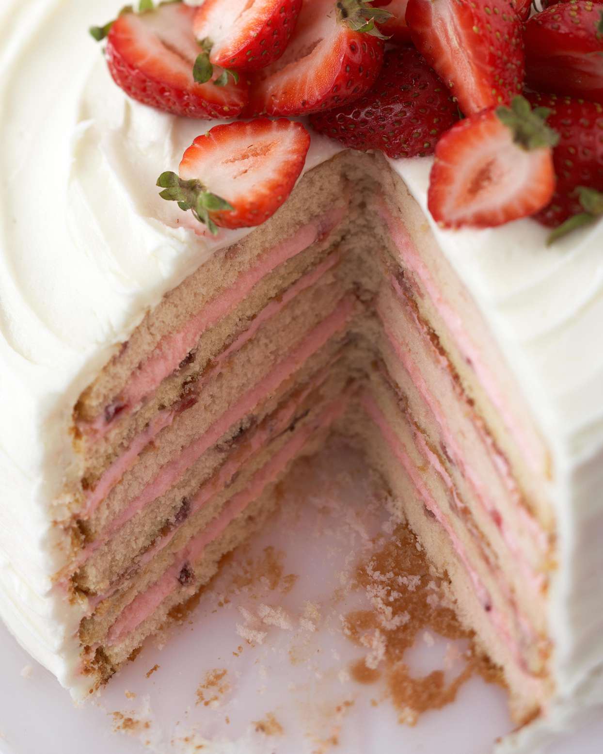 Six Layer Strawberry Cake
