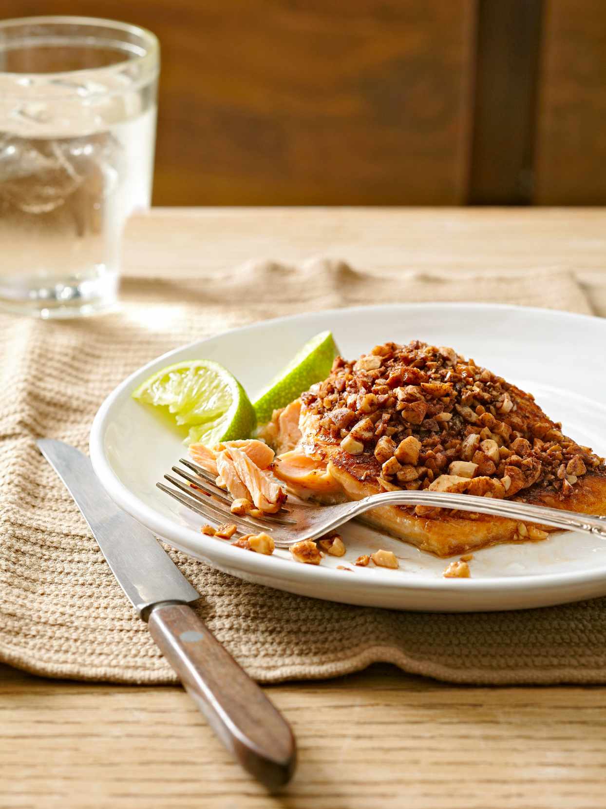 Lunch: Cocoa Almond-Crusted Salmon