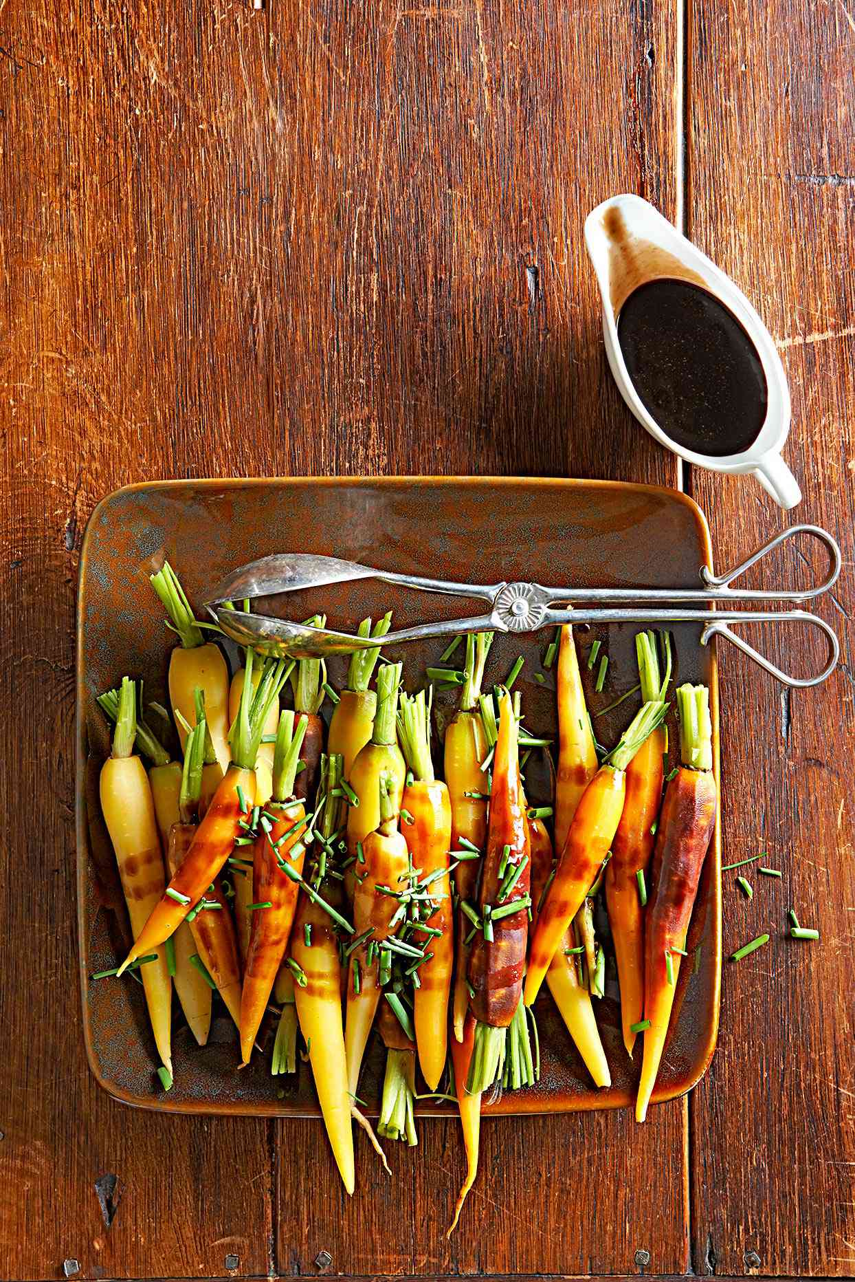 Orange- and Balsamic-Glazed Tricolor Carrots 