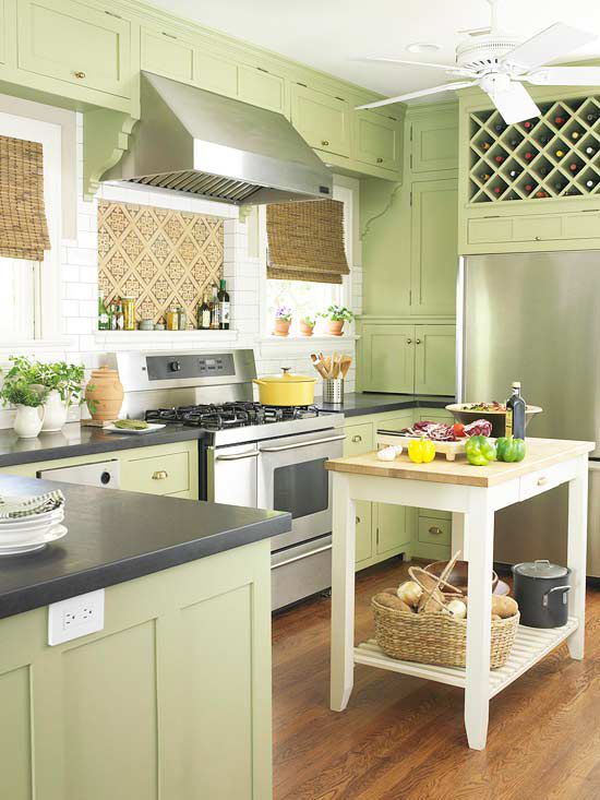 Green Kitchen Cabinets Better Homes Gardens