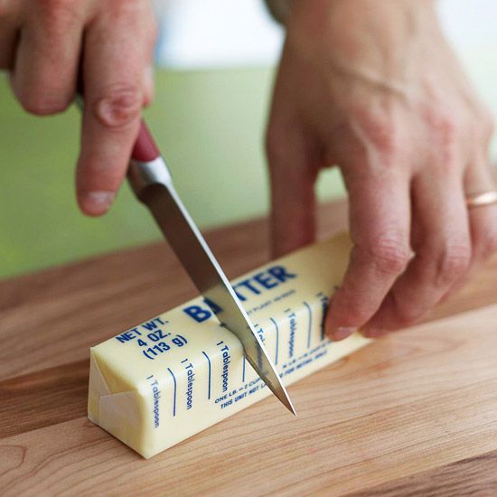 Tips for measuring butter