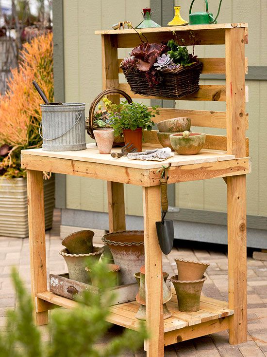 How To Make A Potting Bench Out Of Pallets
