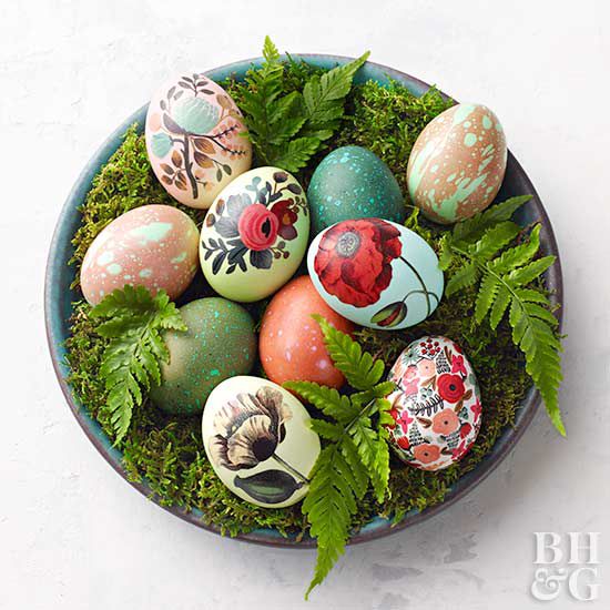 Vintage-Inspired Floral Easter Eggs
