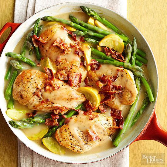 Chicken and Asparagus Skillet Supper