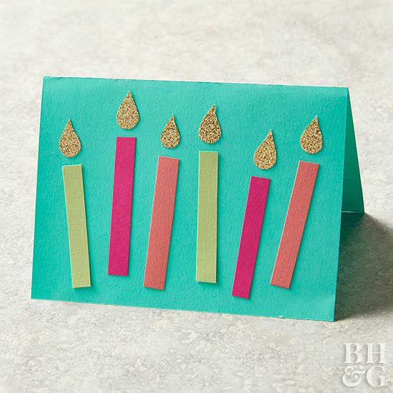 card with candles