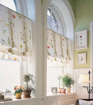 leaf and flower print curtains