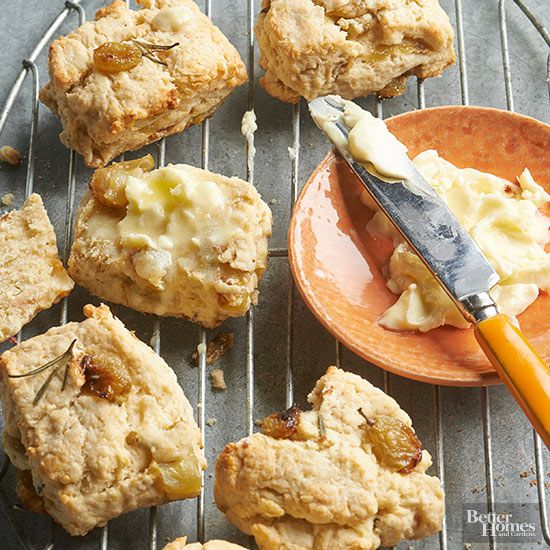 Roasted Grape and Rosemary Scones