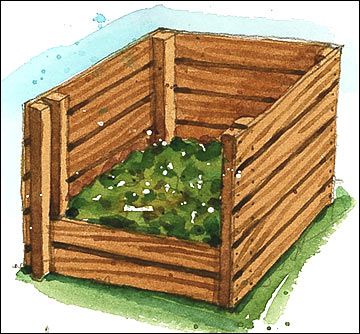 Single chamber wood compost bin