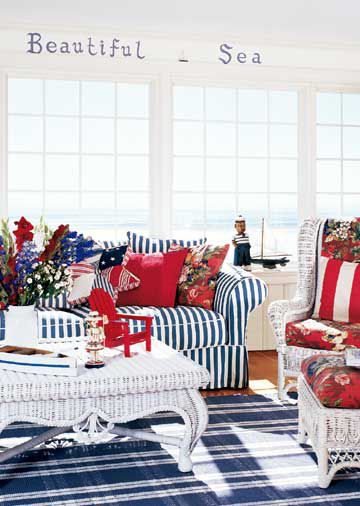 A Red, White, and Blue Porch