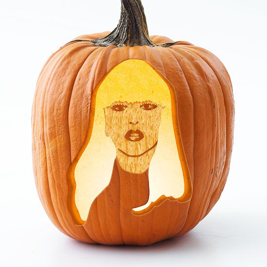 Lady Gaga Pumpkin Stencil