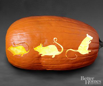 Mice Pumpkin Stencil with Watermark