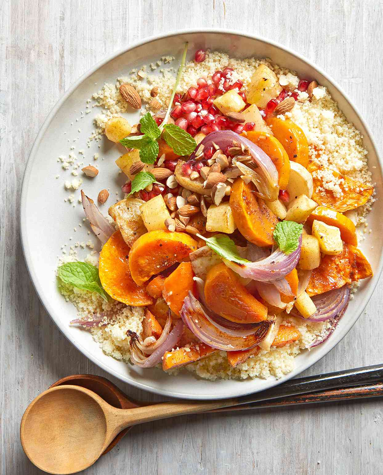 Root Vegetable and Pomegranate Couscous 