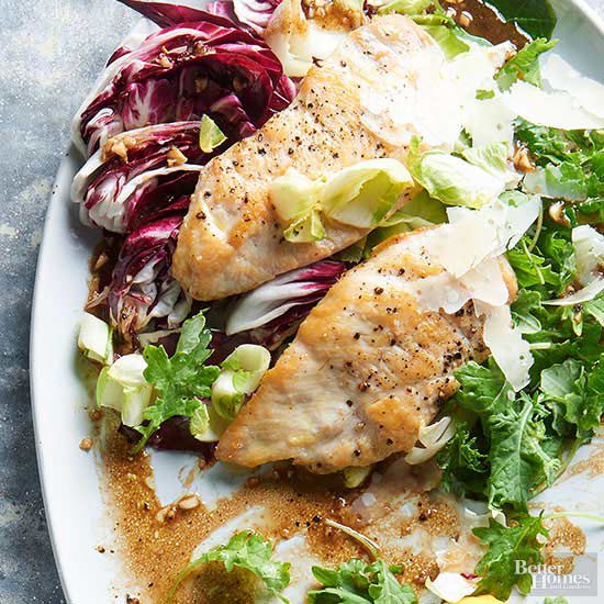 Chicken and Winter Greens Salad