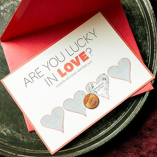 Scratch-off hearts valentine¿s card