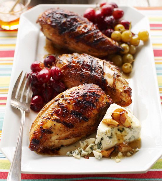 Honey-Glazed Chicken with Roasted Grapes