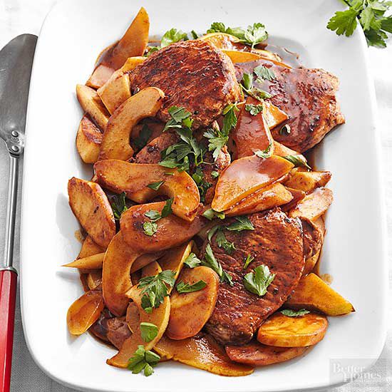 Pork Loin with Parsnips and Pears