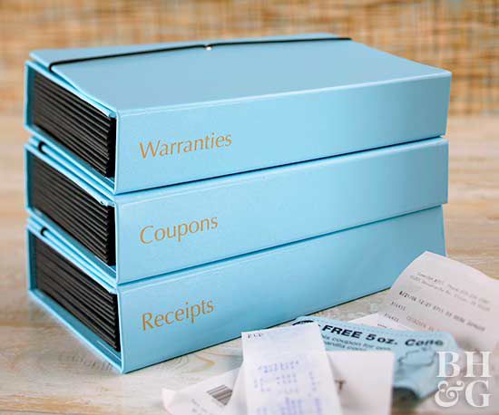 three blue organizational binders