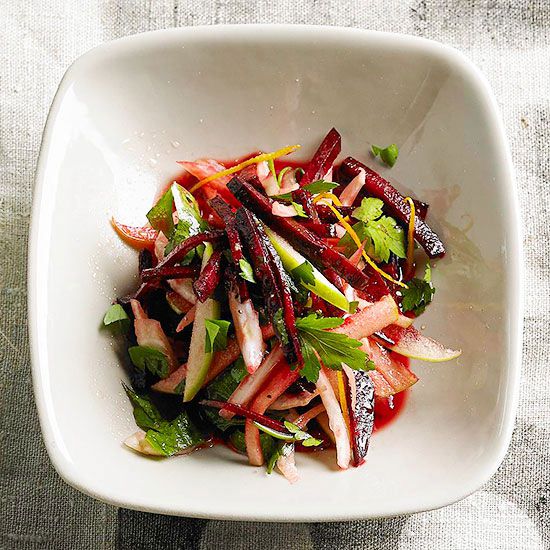 Raw Beet Slaw with Fennel, Tart Apple, and Parsley