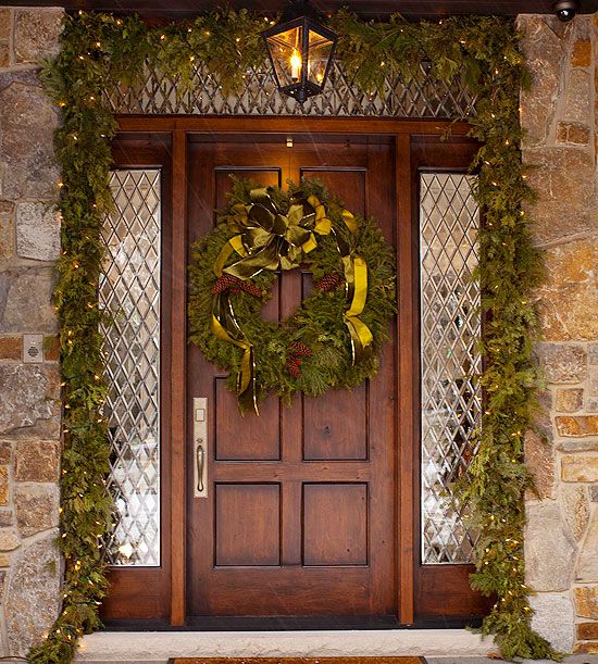 Traditional Christmas Front Door