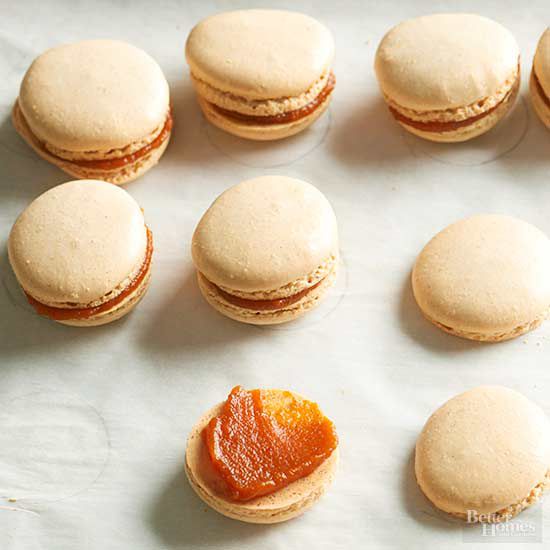 Pumpkin-Almond Macarons