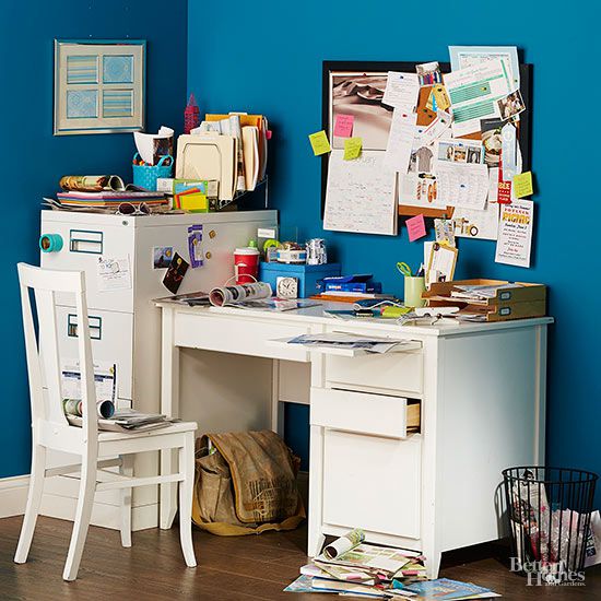 Before: Disorganized Desk