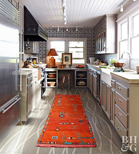 Painted Floor Ideas For The Kitchen