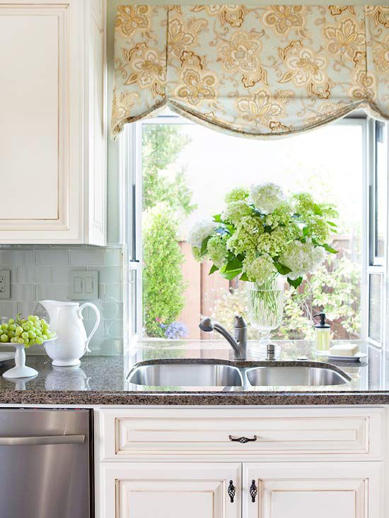 Kitchen Window Treatments Better Homes Gardens