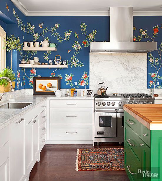 16 Creative Ways to Use Wallpaper in the Kitchen | Better Homes & Gardens