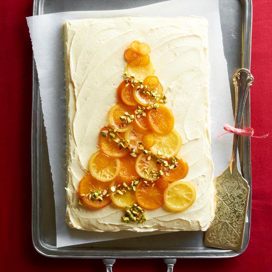 Citrus Tannenbaum Sheet Cake