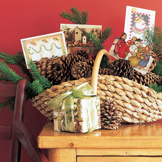 Basket Christmas Card Display
