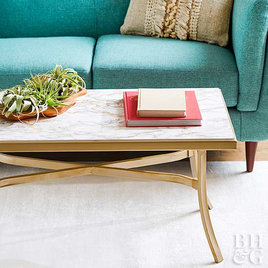 gold and marble coffee table