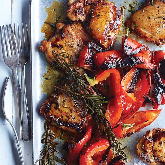 Rosemary Chicken with Sweet Peppers