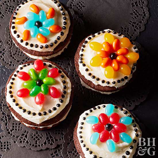 Mini Layer Cakes, cakes, jelly beans
