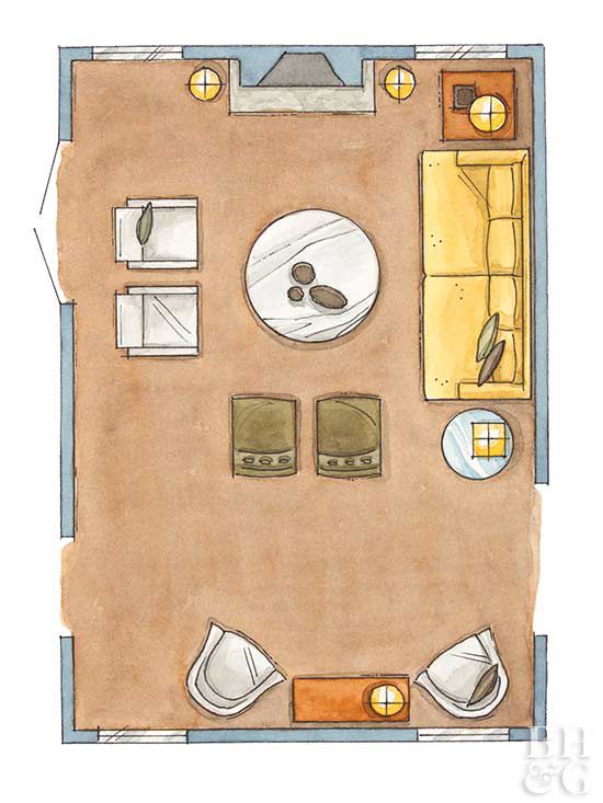 living room floor plan, floor plan, furniture arrangement