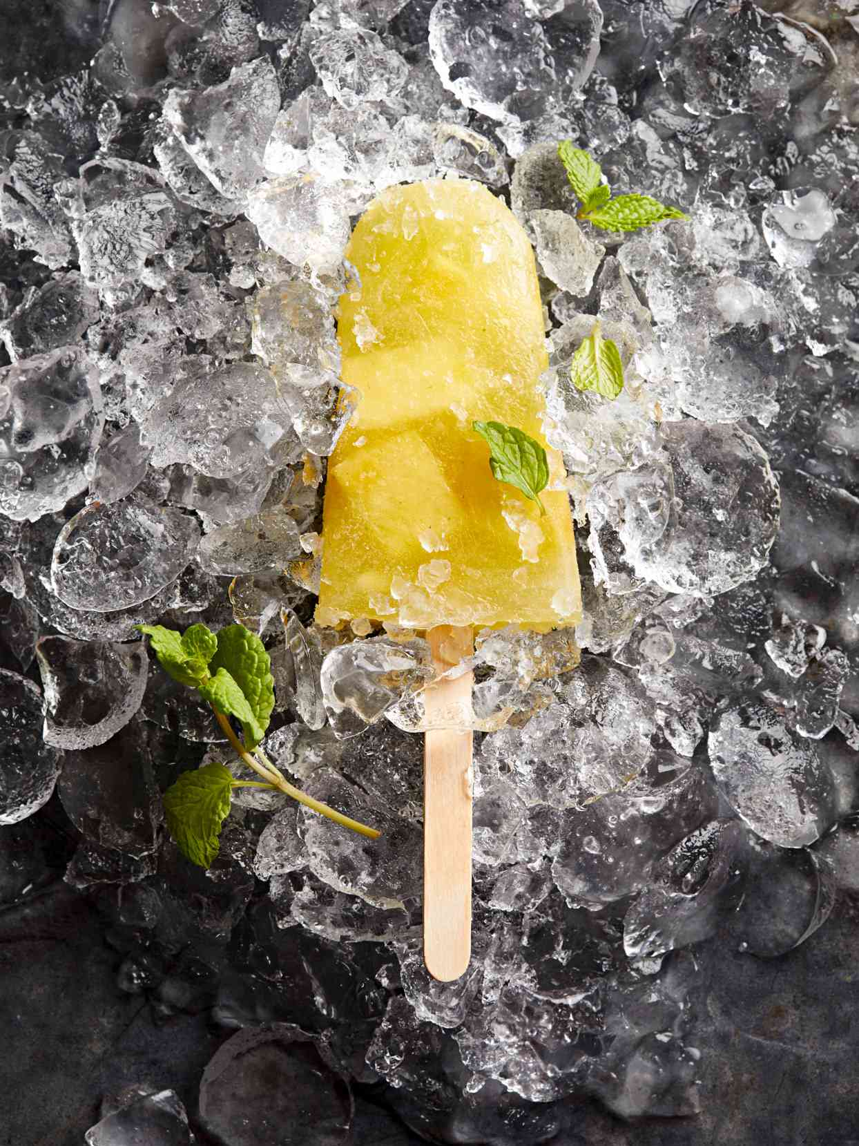Pineapple, Mint, and Coconut Water Pops 