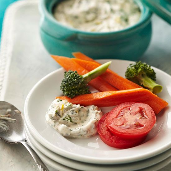 Crudites with Goat Cheese Herb Dip