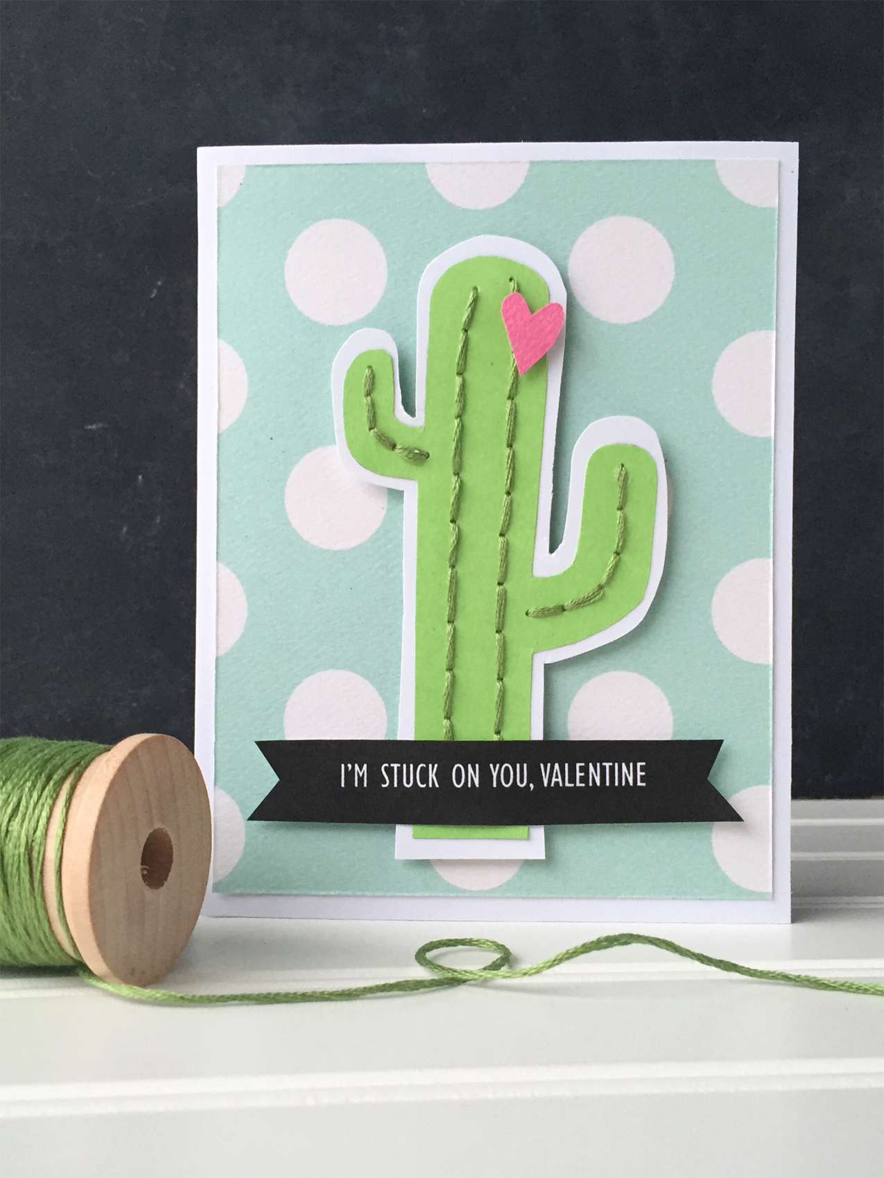 Stitched Cactus Card