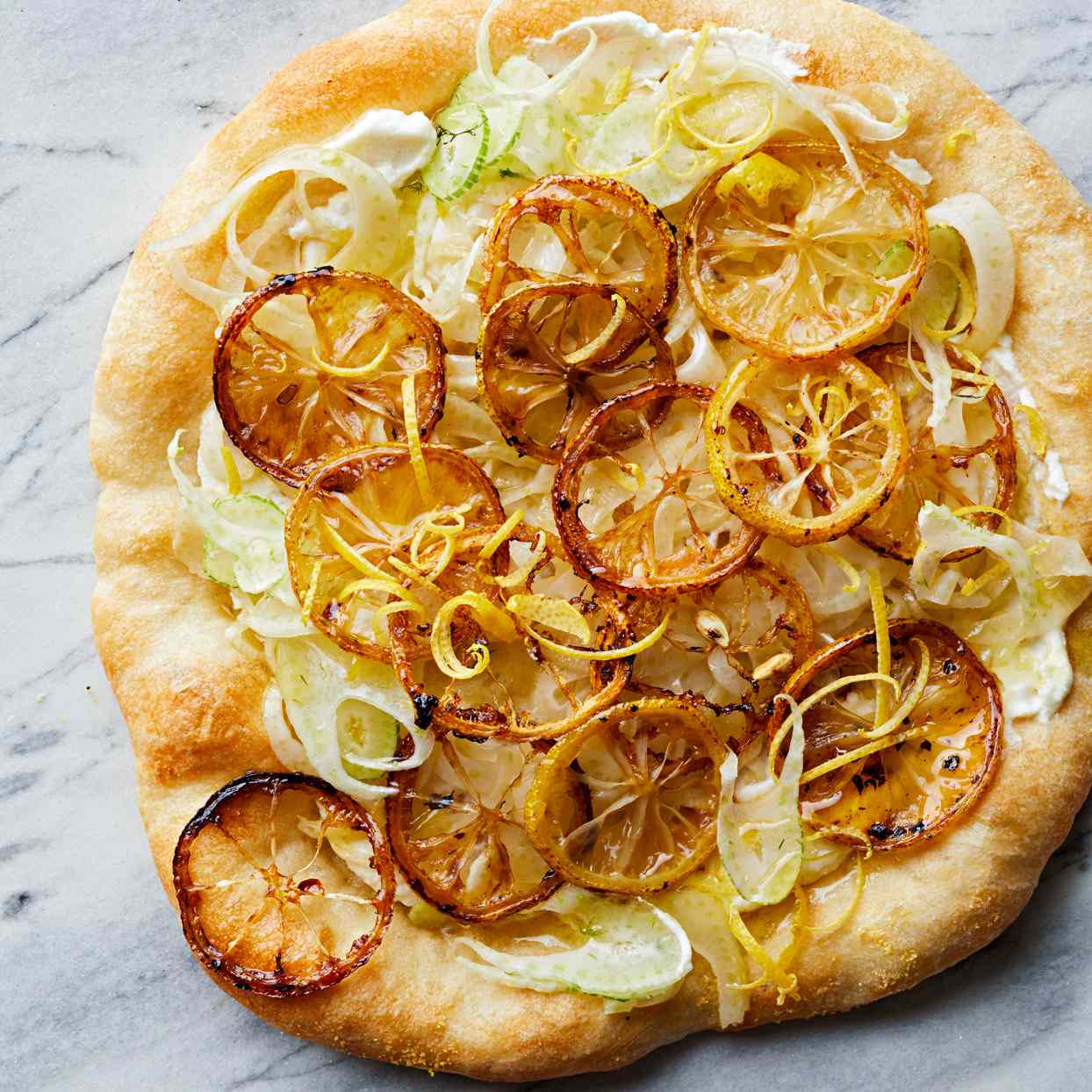 lemon-fennel pizza