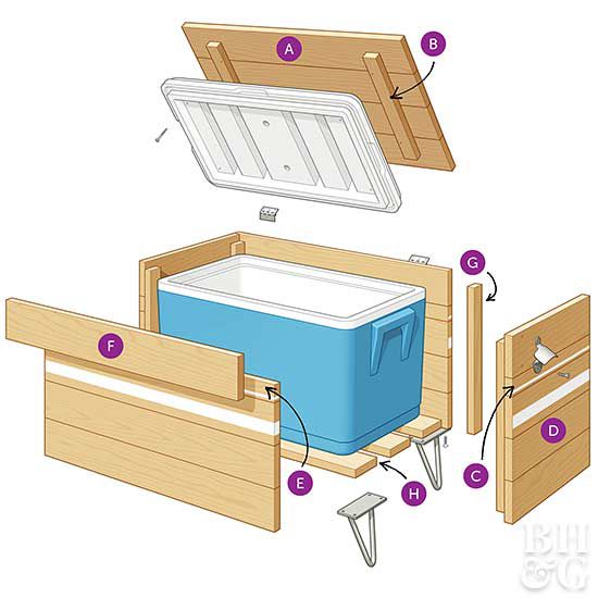 outdoor cooler cabinet diagram